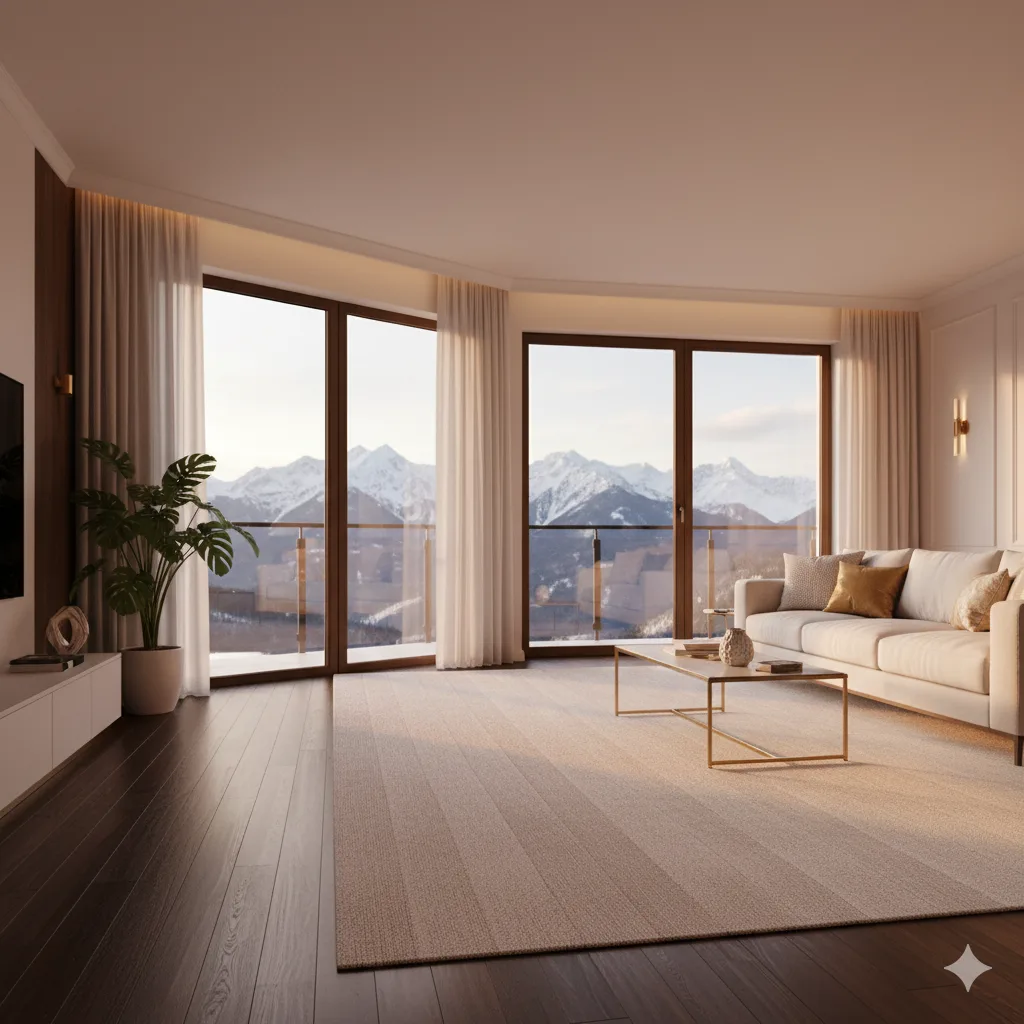 Upratovaný apartmán — obývacia izba