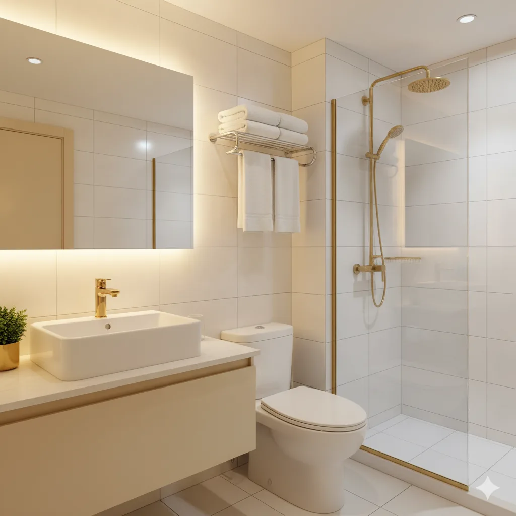 Čistá kúpeľňa apartmánu